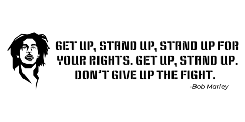 Stand Up for Rights Bob Marley Graphic and Quote Template