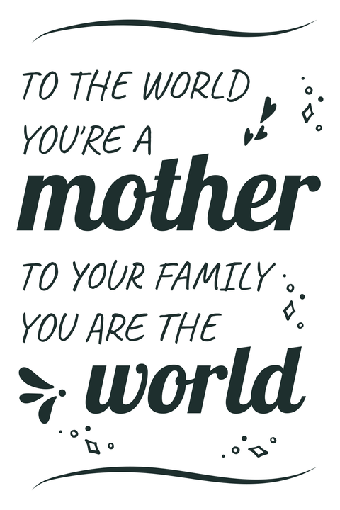 Black and White Minimalistic Mother's Day Quote Template