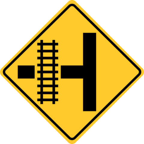 Parallel Railroad Crossing T-Intersection Traffic Template
