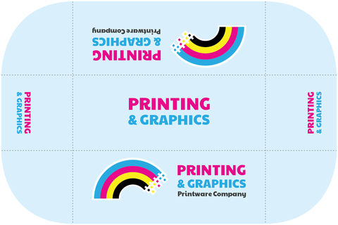 Rainbow Logo With Four Colors Table Cover Template