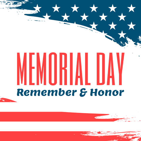Memorial Day Quote on US Flag Background Sign Template