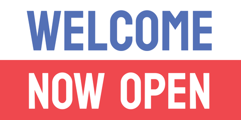 Red, White and Blue Welcome Sign Template