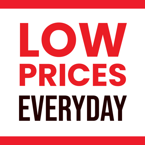 Red and Black Informative Low Price Sign Template