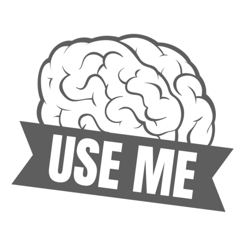 Smart and Funny Illustrated Brain Quote Sign Template