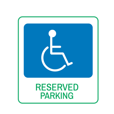 Reserved Parking for Handicap Public Safety Sign Template