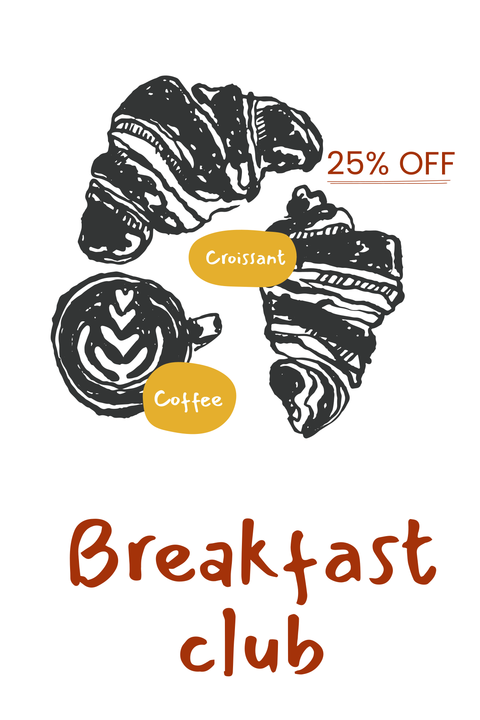 Breakfast Club Restaurant Sign Template