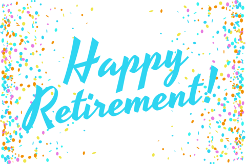 Colorful Confetti-Themed Retirement Sign Template