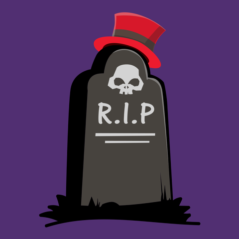 Cartoon-Style Gravestone Halloween Sign Template