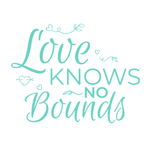 Love Knows No Bounds With Hearts and Leaves Sign Template