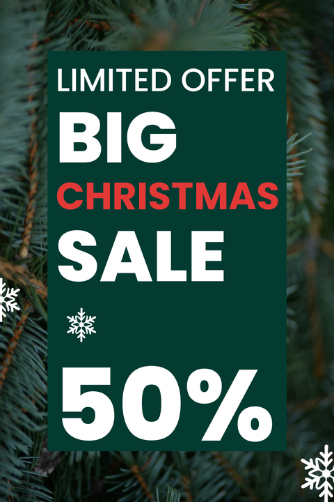 Green Big Christmas Sale Sign Template