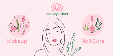 Beauty Salon Split Canvas Print Sign Template