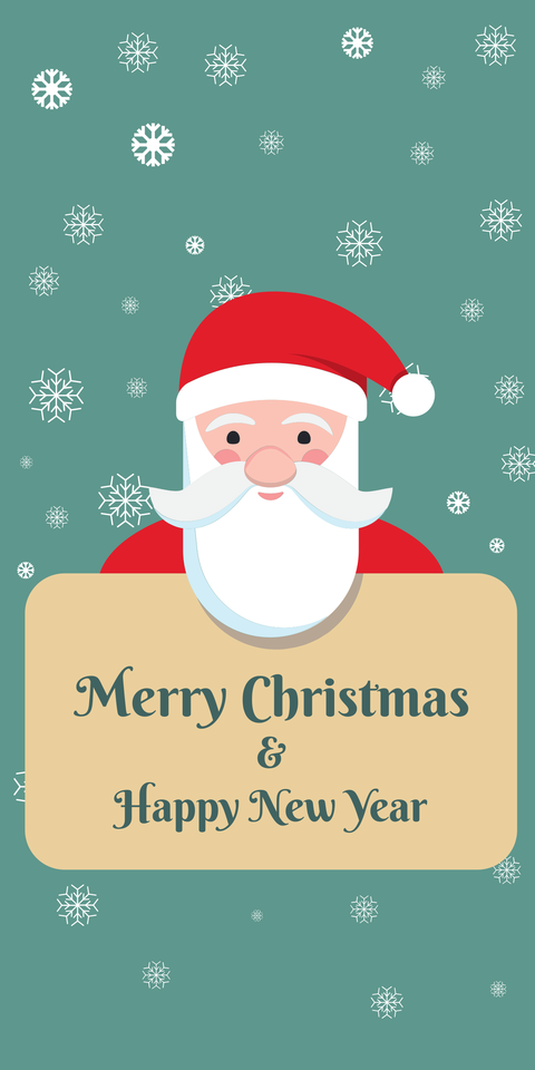 Santa Plaque with Merry Christmas Sign Template
