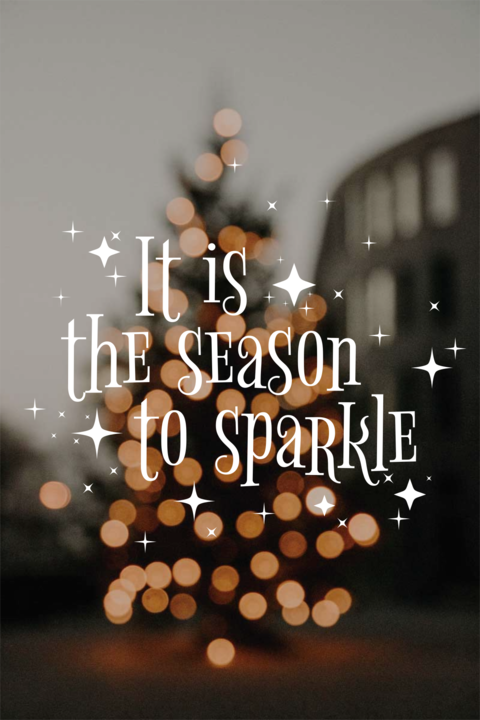 Season to Sparkle Decorative Christmas Sign Template