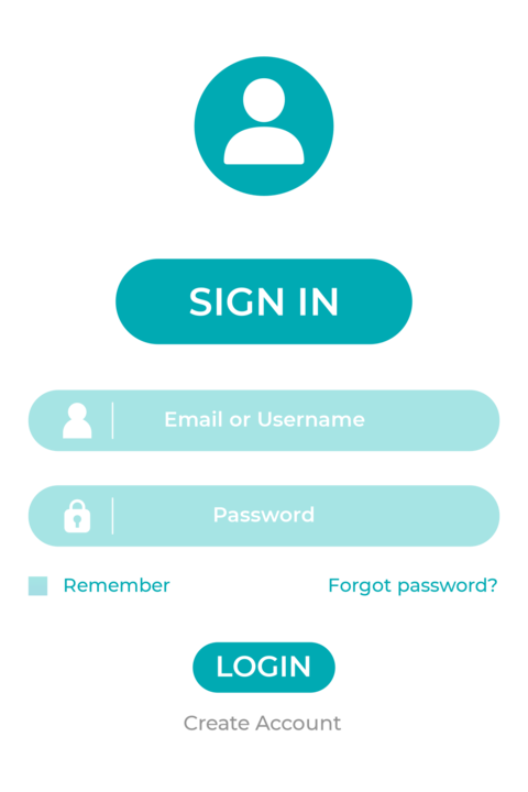 Customizable Blue Web Page Registration Design Template