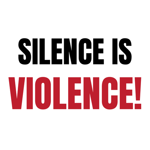 Silence is Violence Protest Sign Template