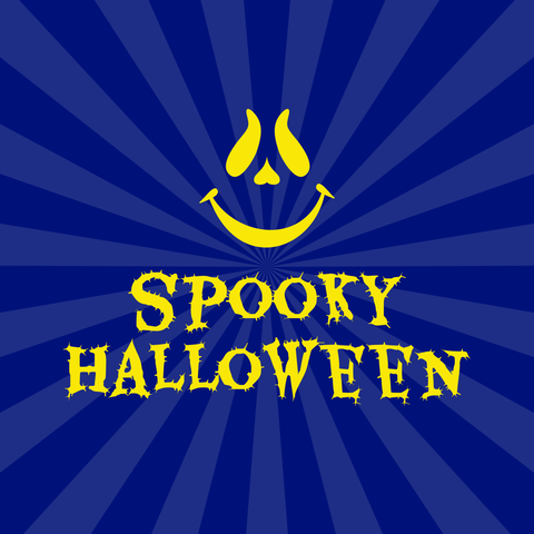 Blue-Inspired Dynamic Halloween Sign Template