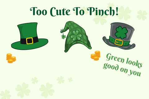 Leprechaun Hats on a St Patrick's Day Sign Template