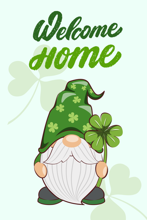 Leprechaun With Shamrock St Patrick's Day Sign Template