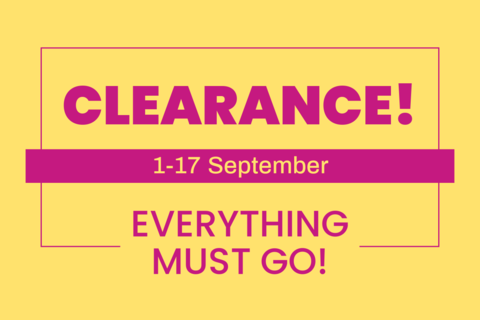 Purple and Yellow Store Clearance Sign Template