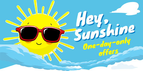 Clear Skies Summer One-Day-Only Promotional Sign Template