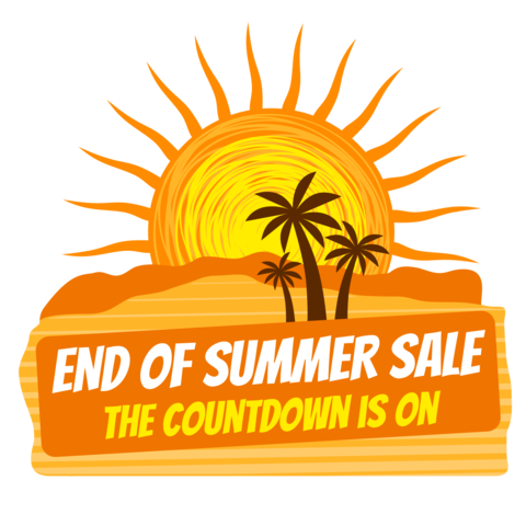 Illustrated End of Summer Sale Sign Template