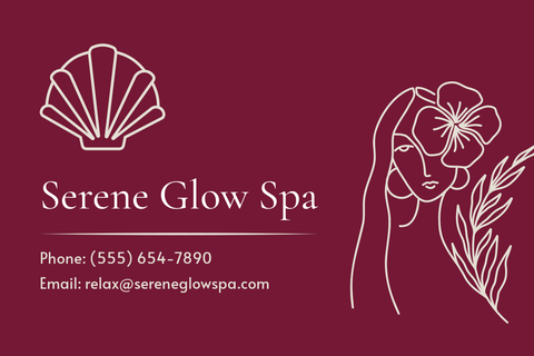 Dark Pink Serene Glow Spa Business Card Template