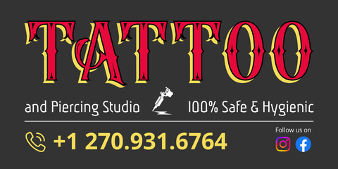 Tattoo and Piercing Studio Sign Template