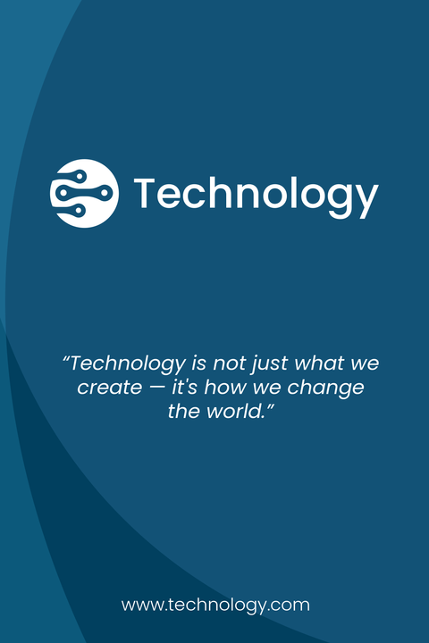 Technology Motivational Blue Sign Template