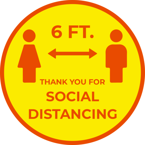 Social Distancing Symbols Public Safety Template
