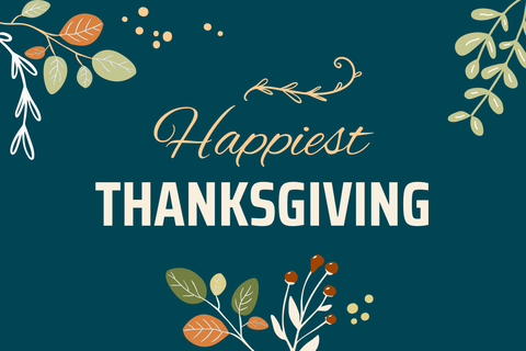 Leaves and Berries Happiest Thanksgiving Sign Template