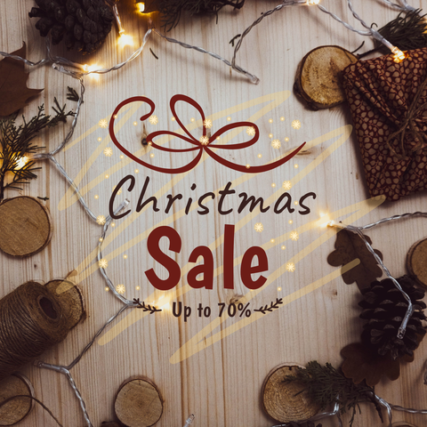 Sparkly Christmas Sale Photograph Holiday Sign Template