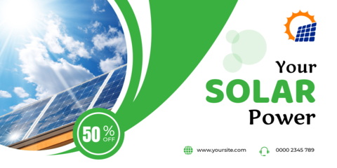 Solar Business Discount Sign Template