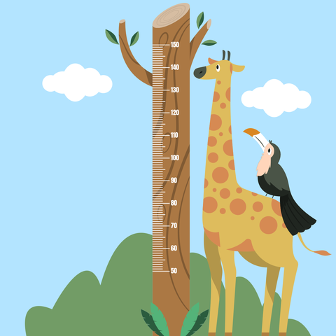 Animated Tree Growth Chart for Kids Sign Template