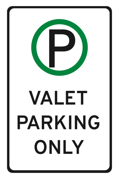 Valet Parking Only Sign Template