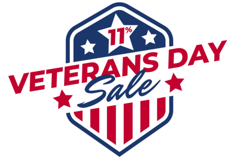 Stars and Stripes Emblem for Veterans Day Sale Sign Template