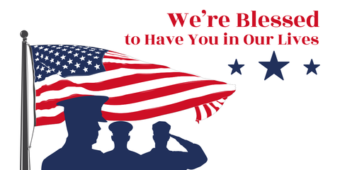 Waving Flag of America and Veterans Sign Template