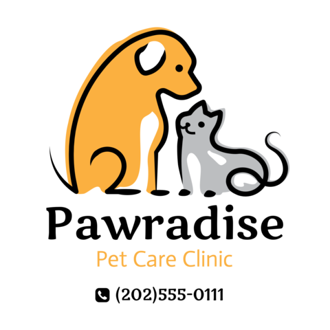 Pet Clinic Name With Dog And Cat Image Sign Template