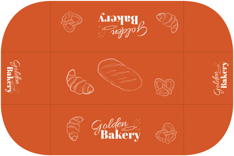 Vibrant Orange Baked Goods Table Cover Template