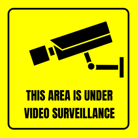 Video Surveillance Camera Symbol Public Safety Template