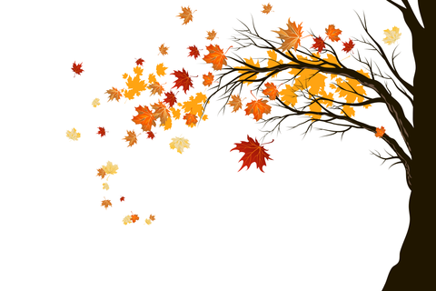 Golden Leaves Falling Off the Tree Sign Template