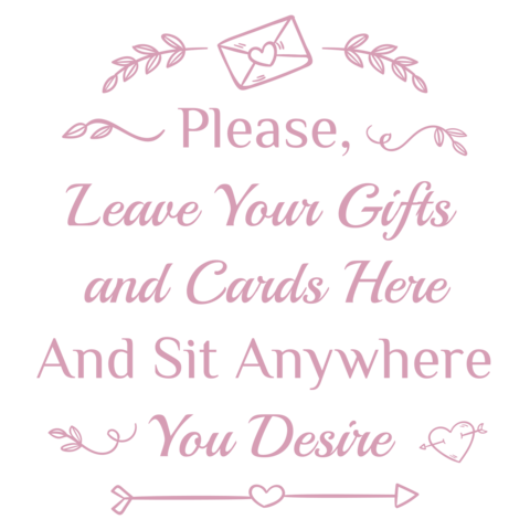Wedding Gifts and Cards Gifting Station Sign Template