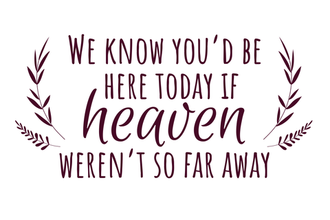 Wedding Memorial Text With Decorative Elements Sign Template