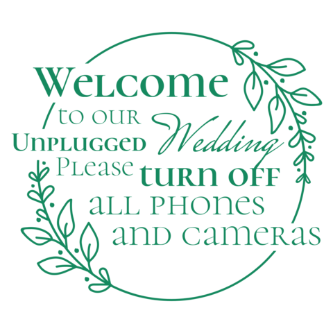 Welcome to Our Unplugged Wedding Sign Template