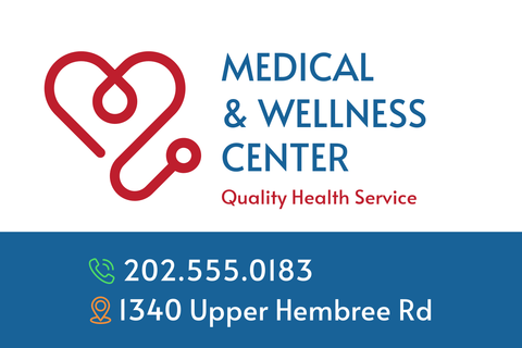 Wellness Center Business Sign Template