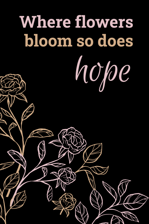 Floral Design-Inspired Quote Sign Template