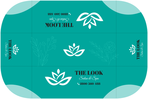 White Spa Logo With Company Information Table Cover Template