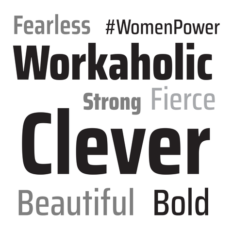 Black and White Typography Women's Day Sign Template