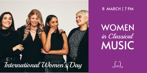 Women in Black Photo and Quote Women's Day Sign Template
