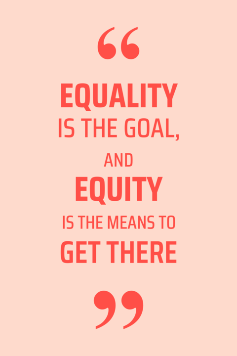 Coral-Themed Women's Day Equity Quote Sign Template