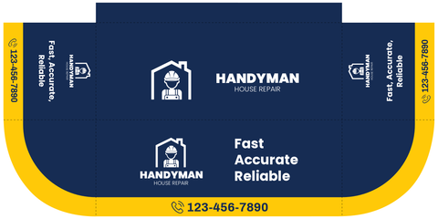 Yellow-Framed House Repair Company Table Cover Template